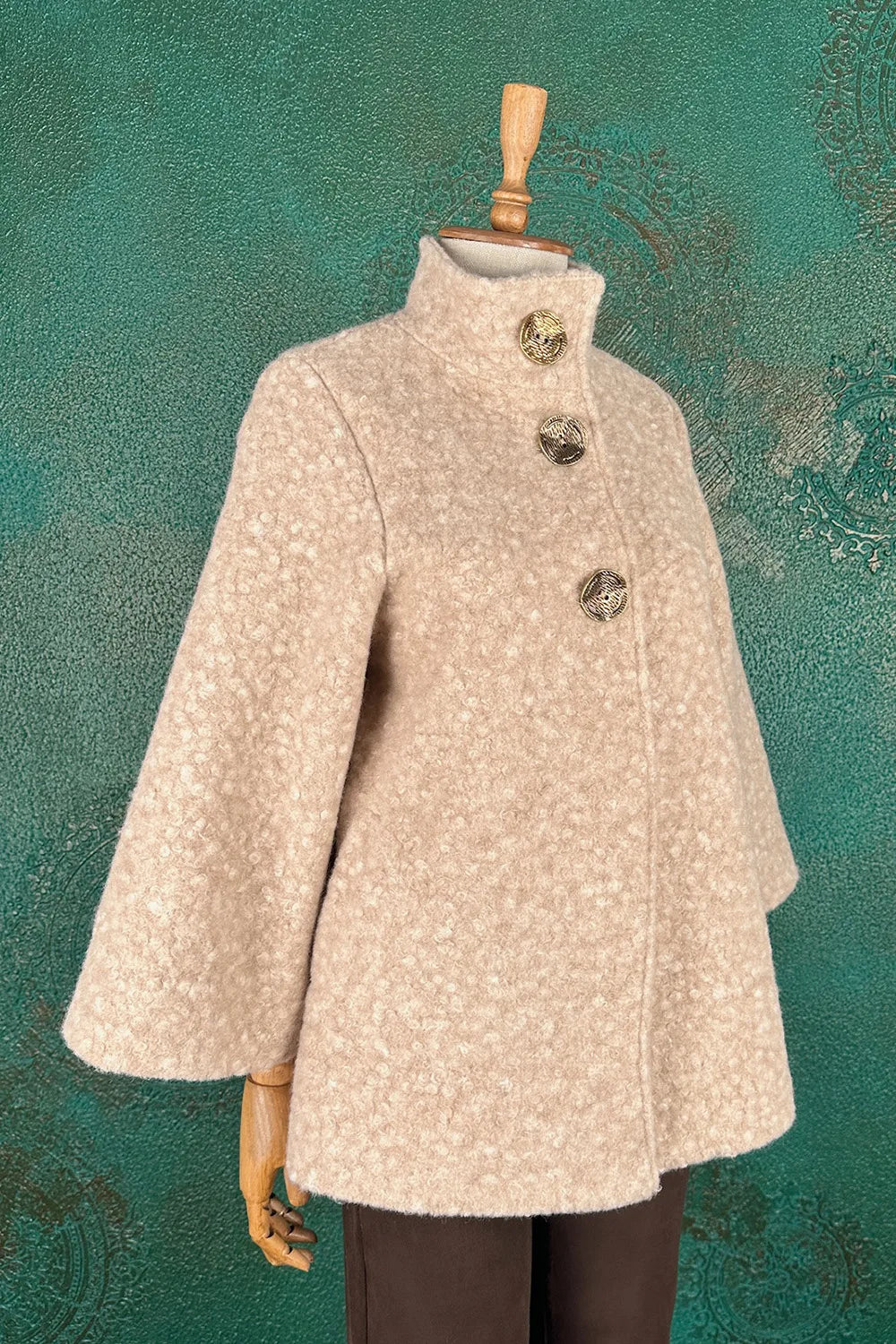 Dik Yakalı Buklet Ceket