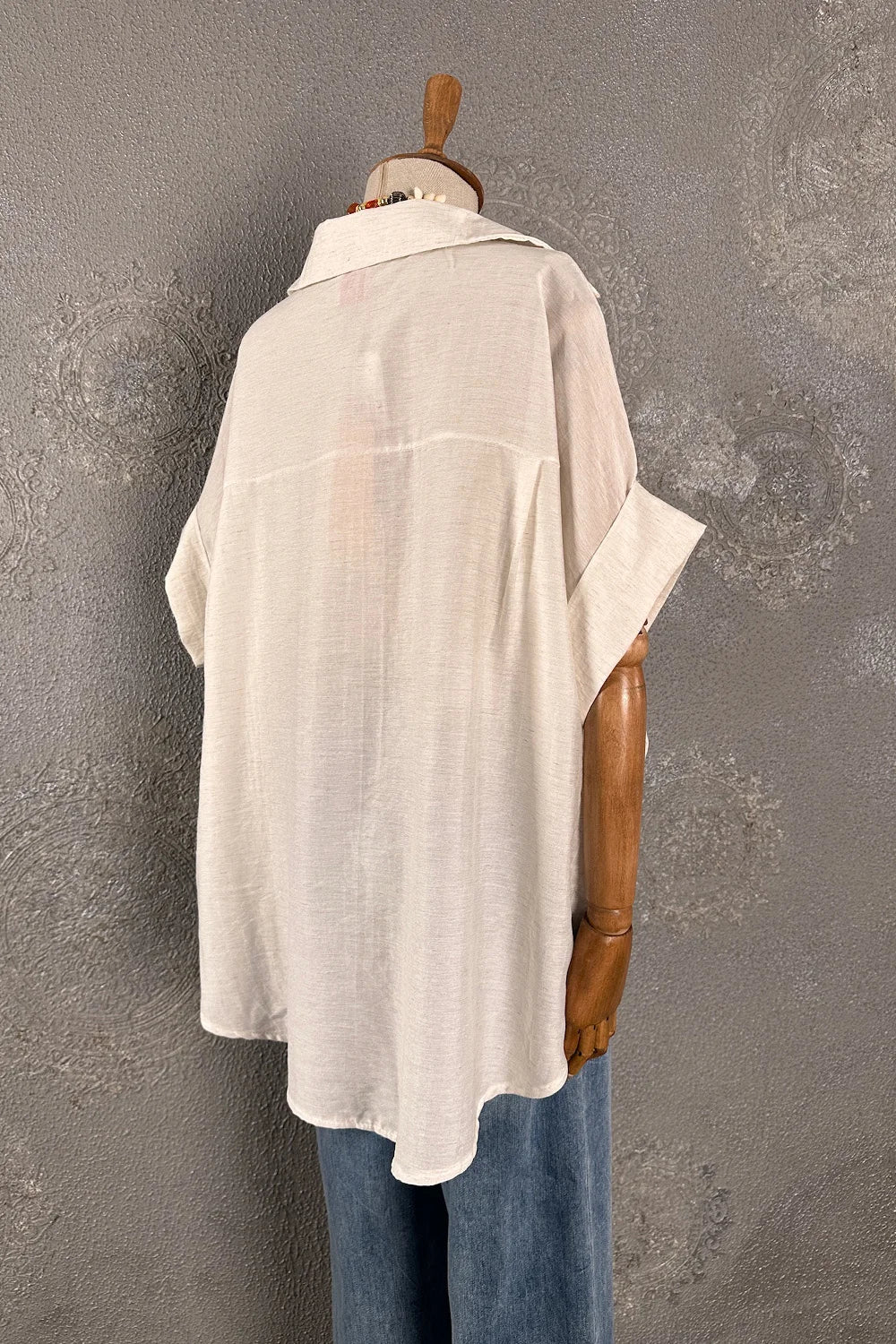 Nakışlı Oversize Gömlek