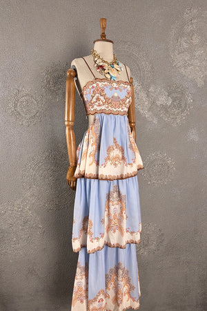 Desenli Maxi Elbise