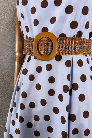 Puantiyeli Maxi Elbise