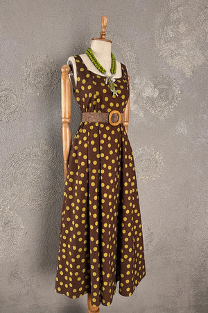 Puantiyeli Maxi Elbise