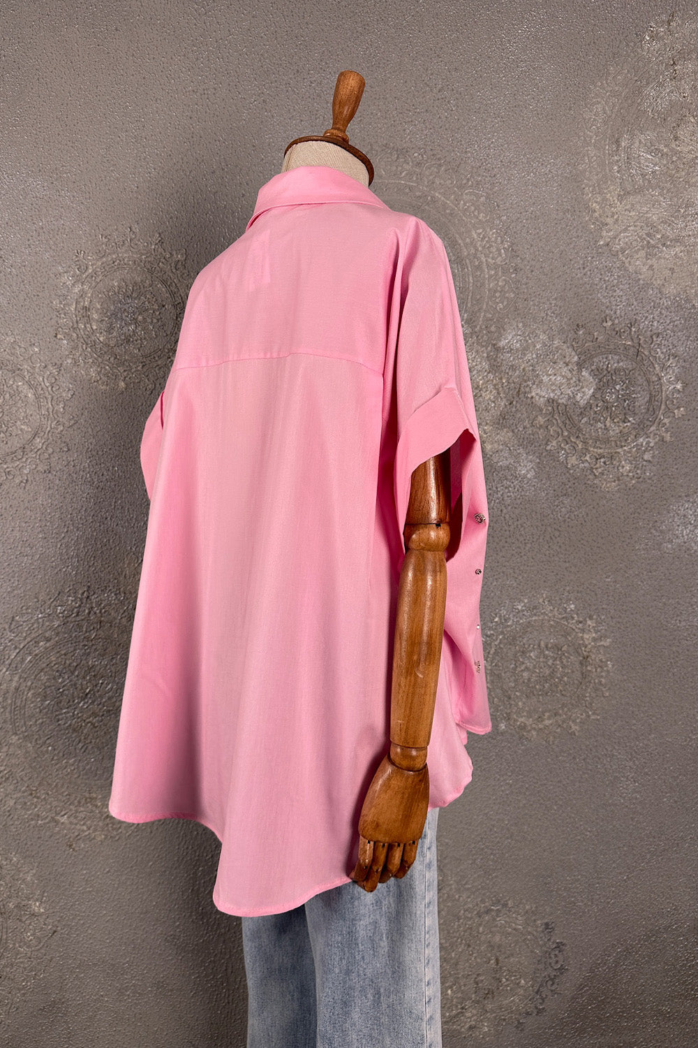 Taşlı Oversize Gömlek
