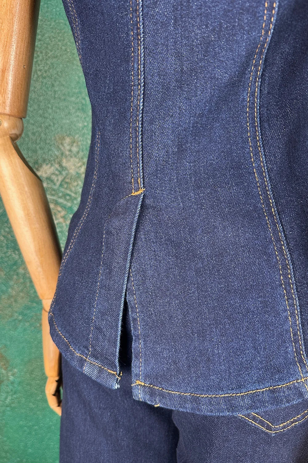 Denim Yelek Takım