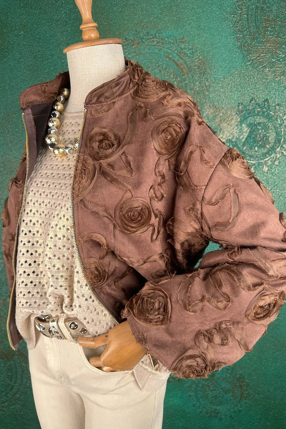 Kabartma Desenli Ceket