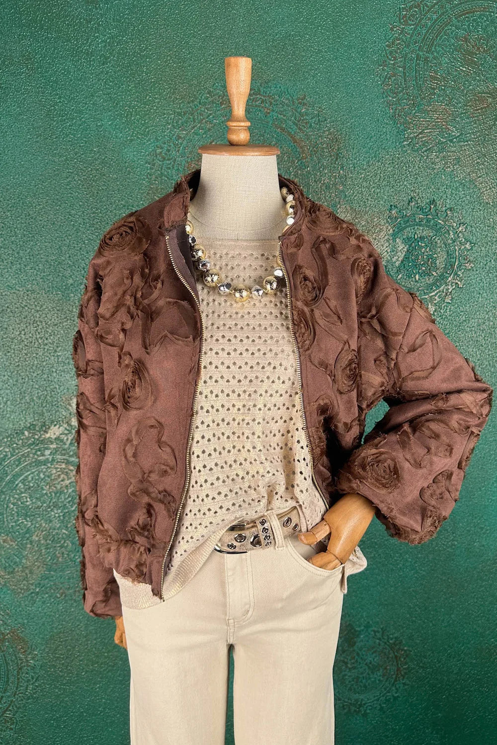 Kabartma Desenli Ceket