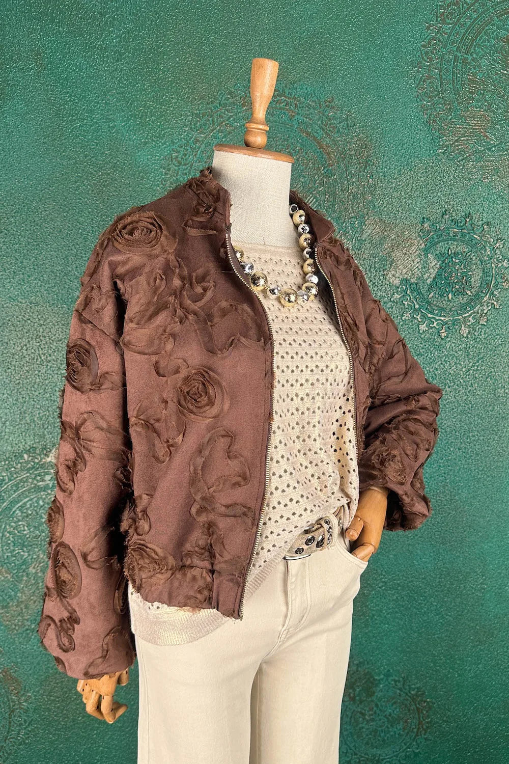 Kabartma Desenli Ceket