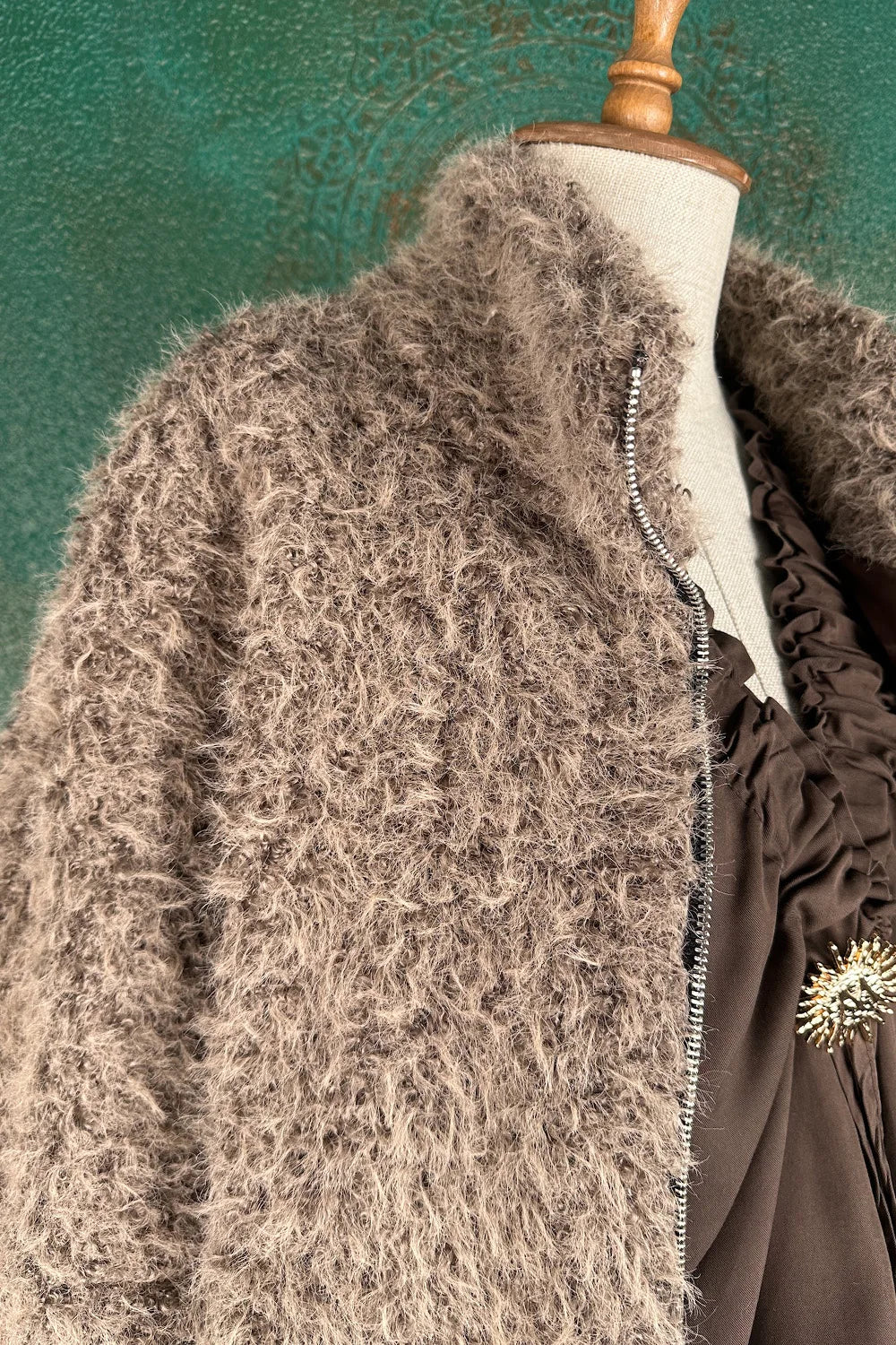 Tüylü Dokulu Ceket
