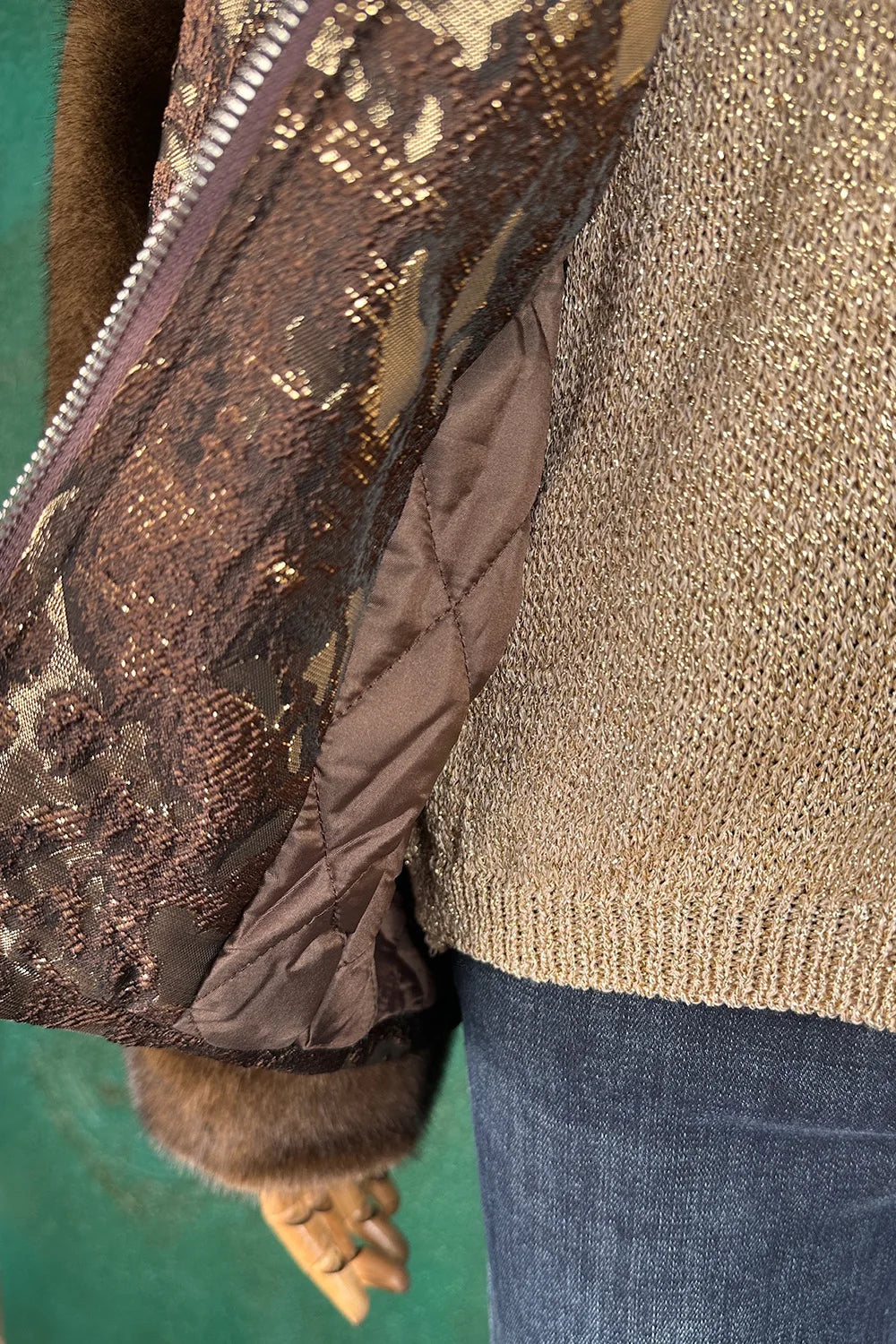 Kürk Detaylı Oversized Mont