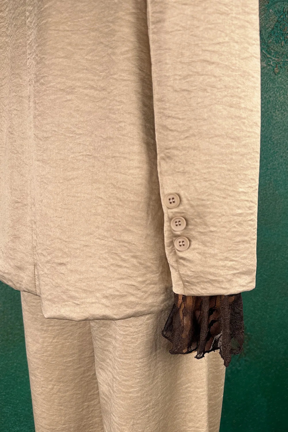 Saten Pantolon Ceket Takım