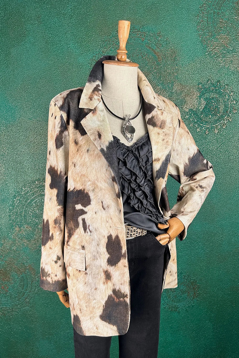 Desenli Blazer Ceket