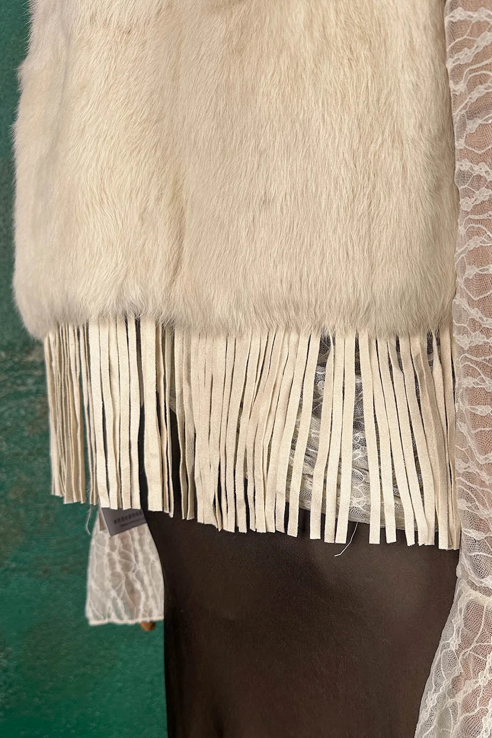 Taş İşlemeli Kürk Yelek