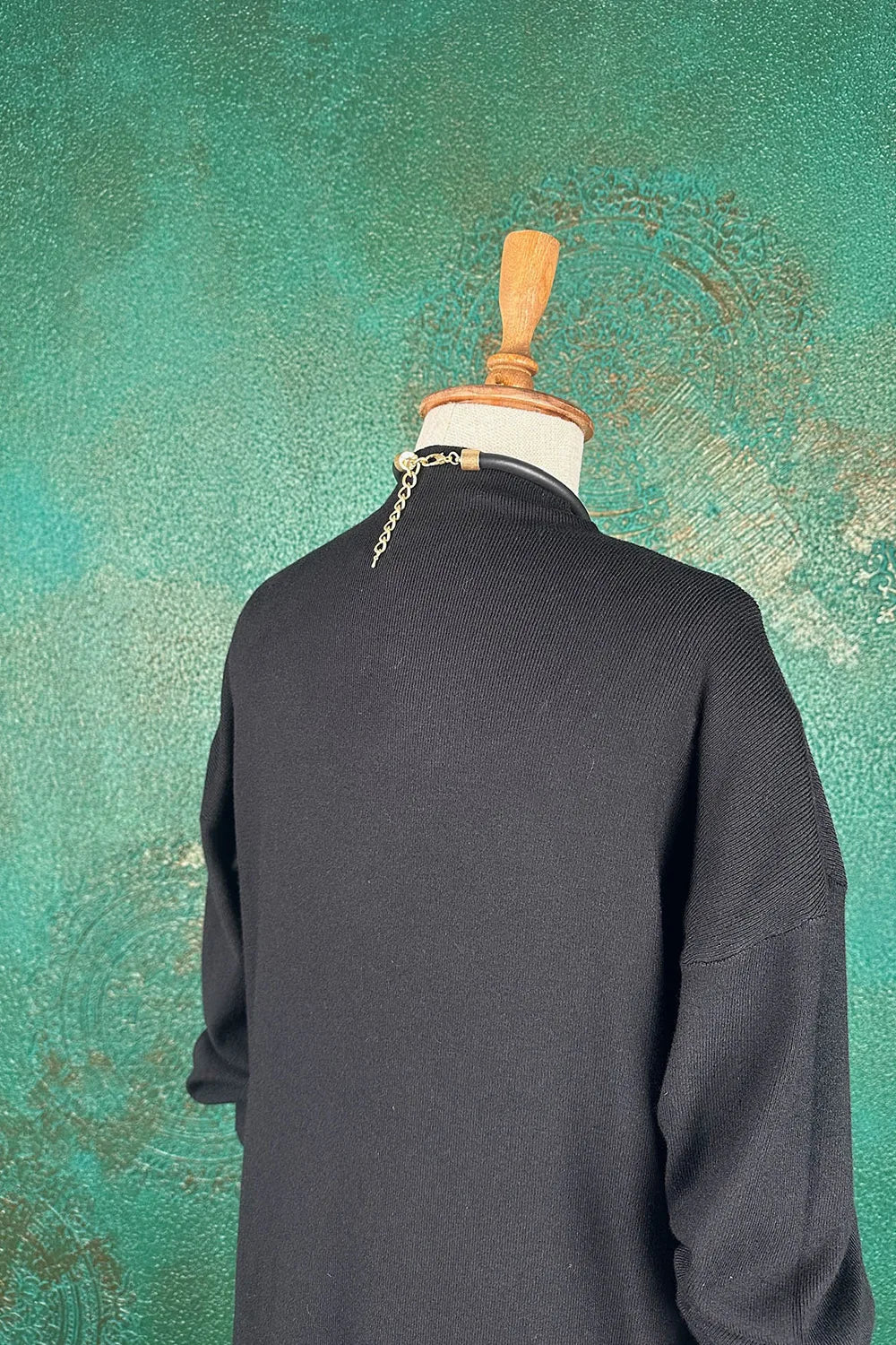 Tül Detaylı Triko Elbise