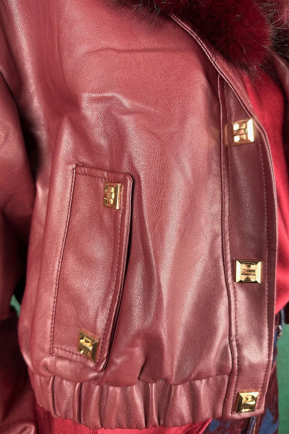 Kürk Yakalı Deri Mont