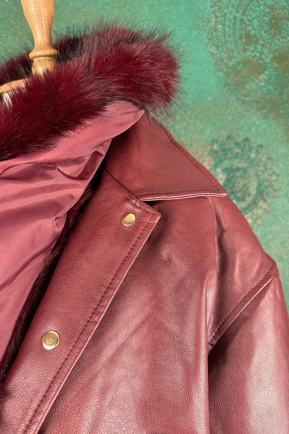 Kürk Yakalı Deri Mont