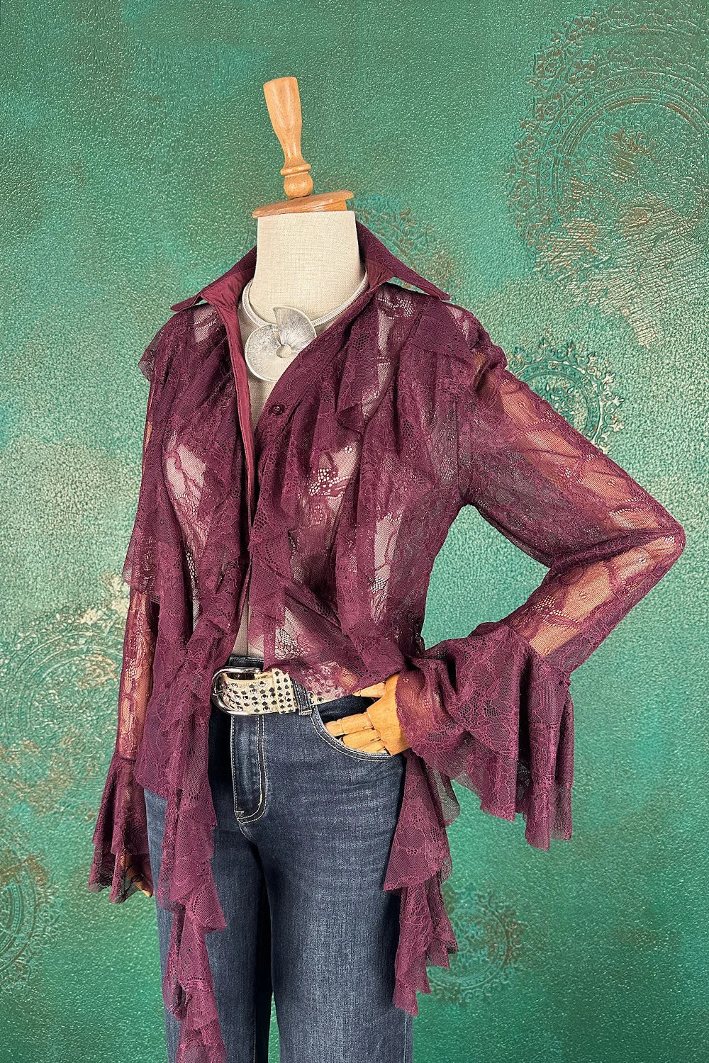 Dantel Detaylı Gömlek