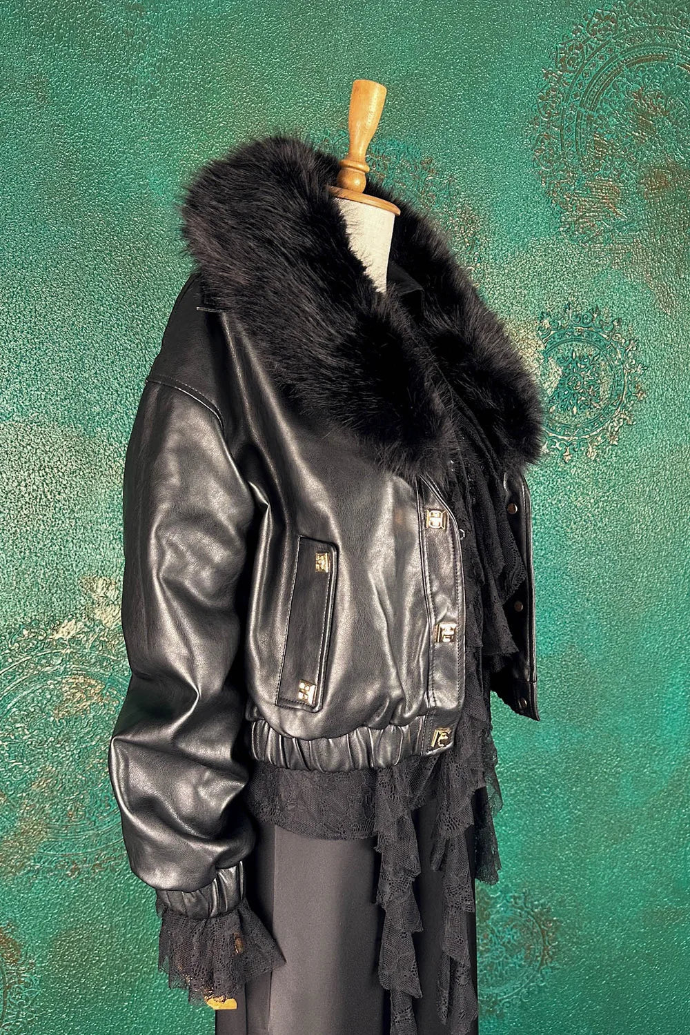 Kürk Yakalı Deri Mont