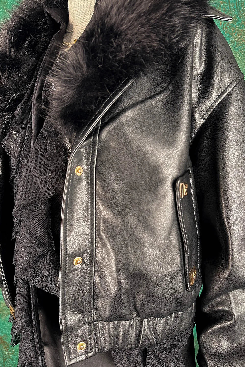 Kürk Yakalı Deri Mont