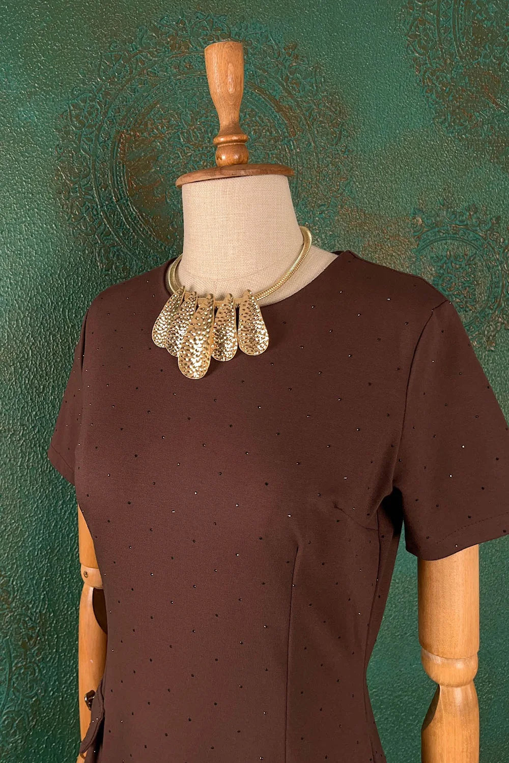 Taş İşlemeli Mini Elbise