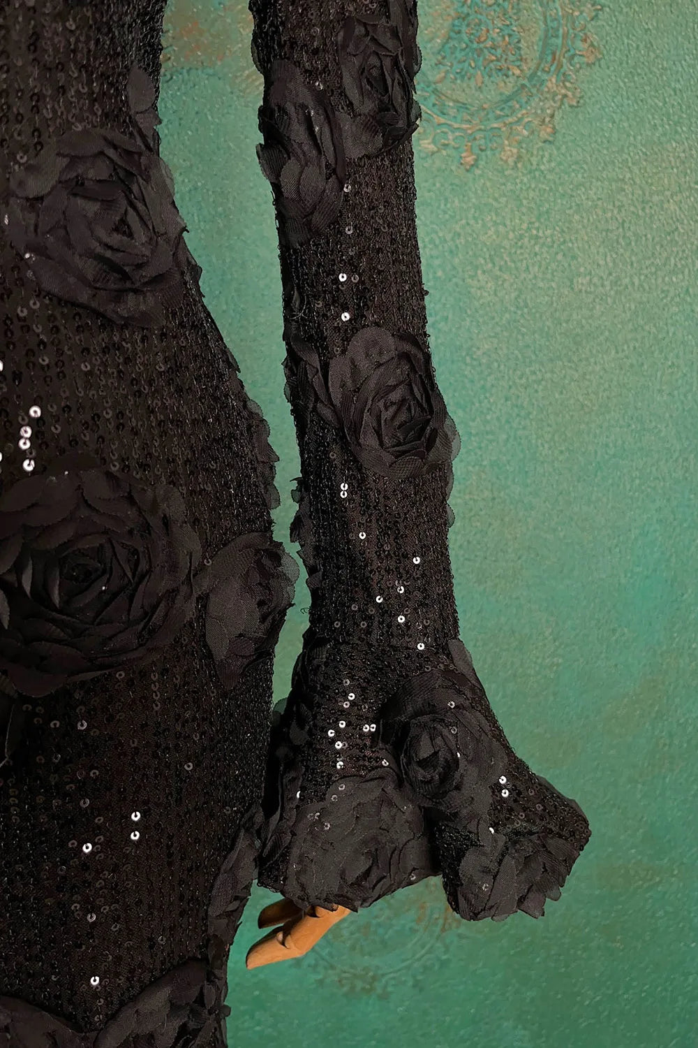 Pul İşlemeli Mini Elbise