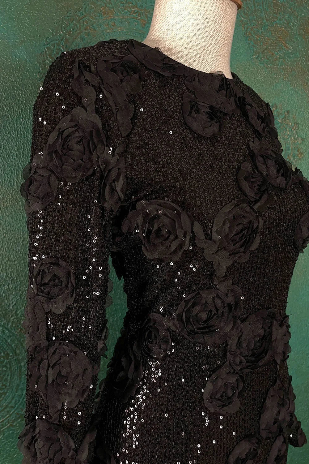 Pul İşlemeli Mini Elbise