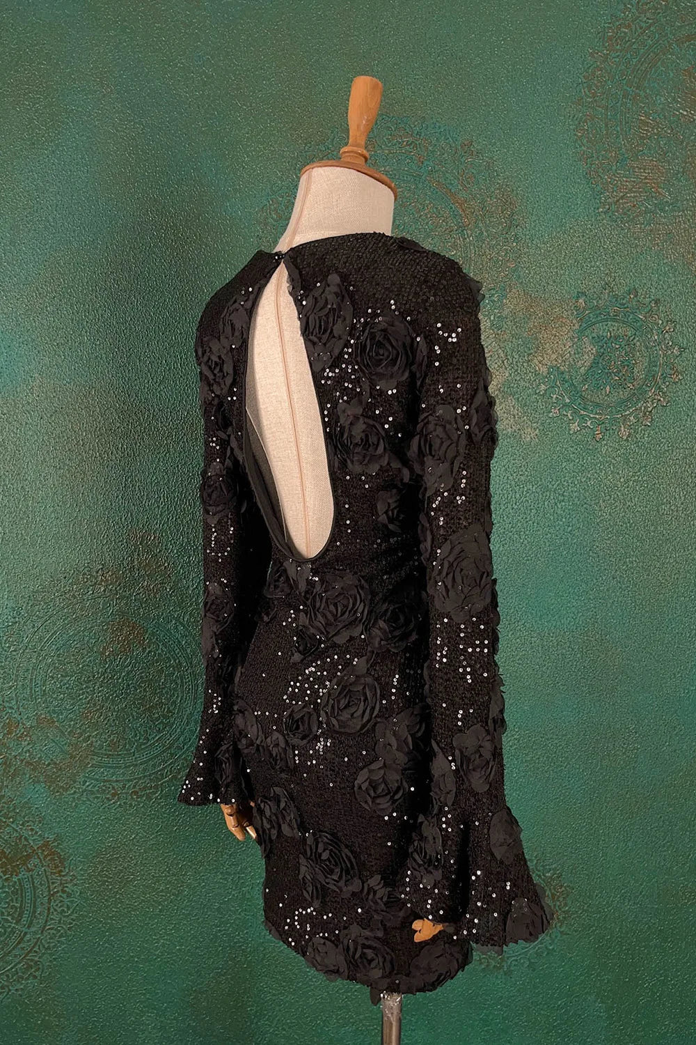 Pul İşlemeli Mini Elbise