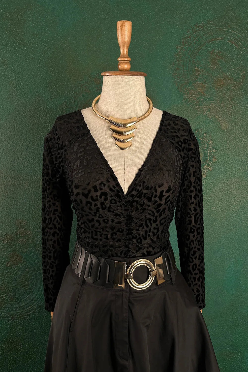 Kadife Desenli Transparan Body