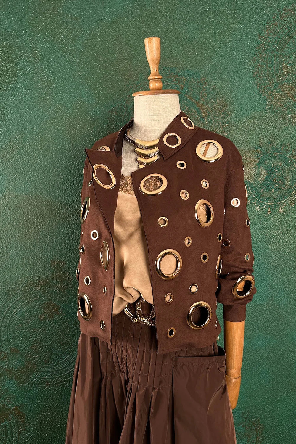 Metal Halka Detaylı Ceket