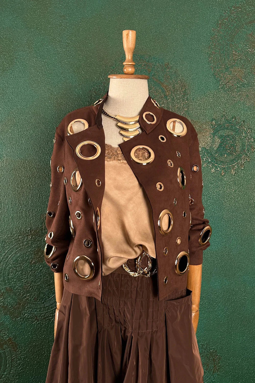 Metal Halka Detaylı Ceket