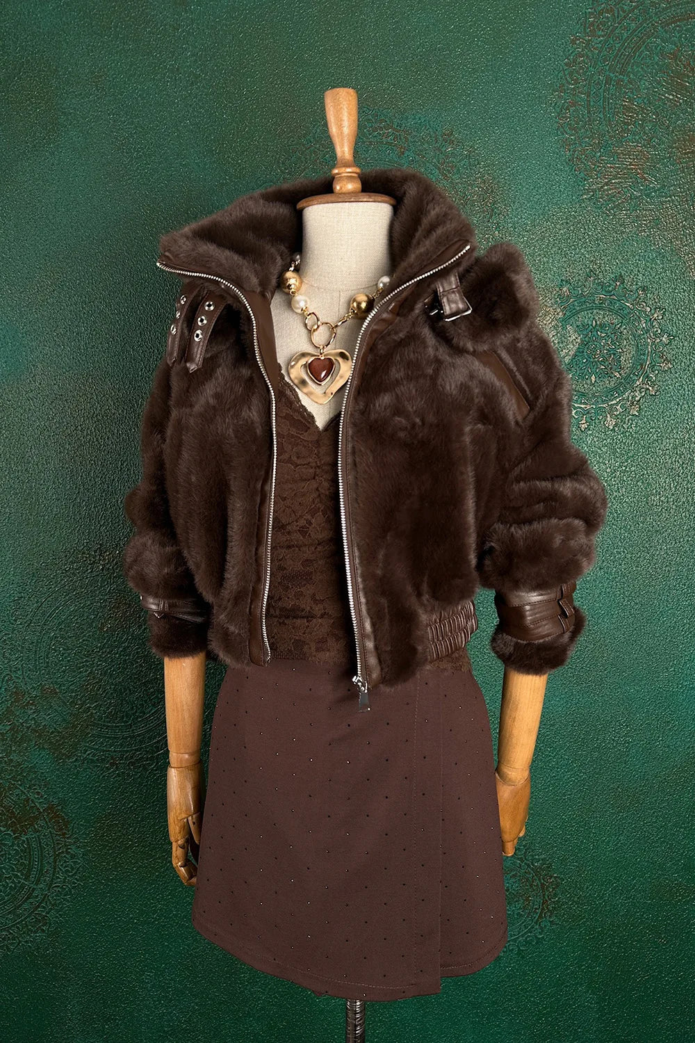 Kapüşon Detaylı Kürk Ceket