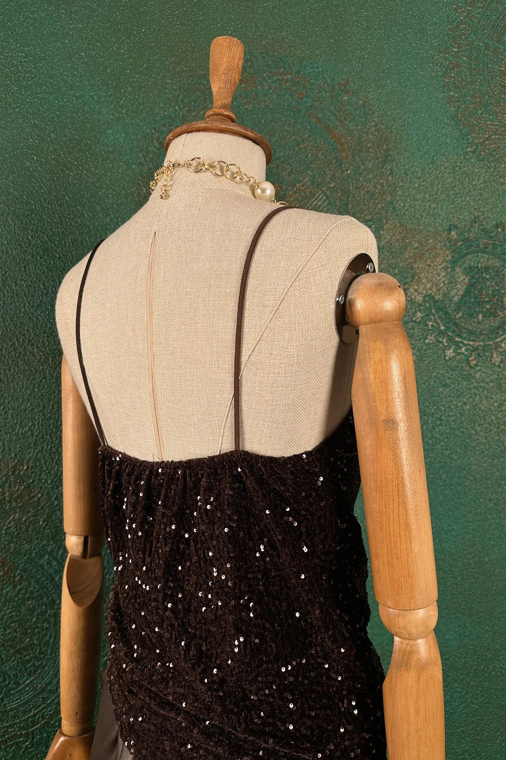 Leopar Desenli Payetli Bluz