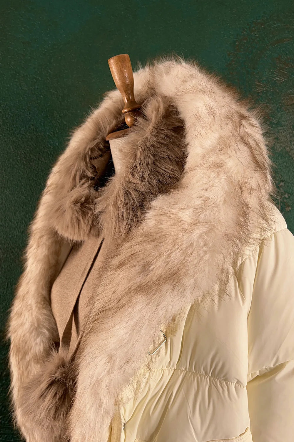 Kürk Yakalı Oversize Mont