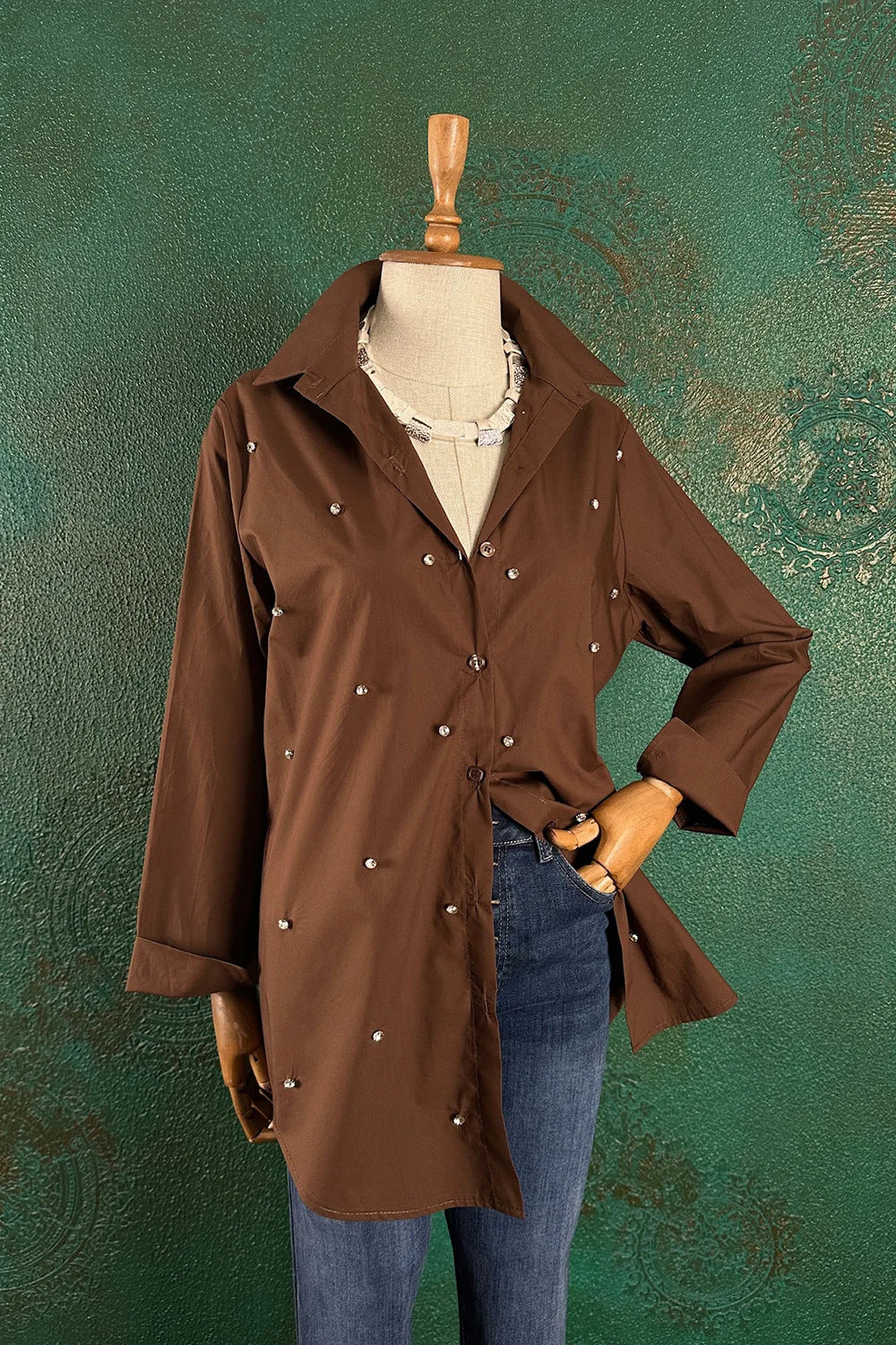 Taş İşlemeli Gömlek