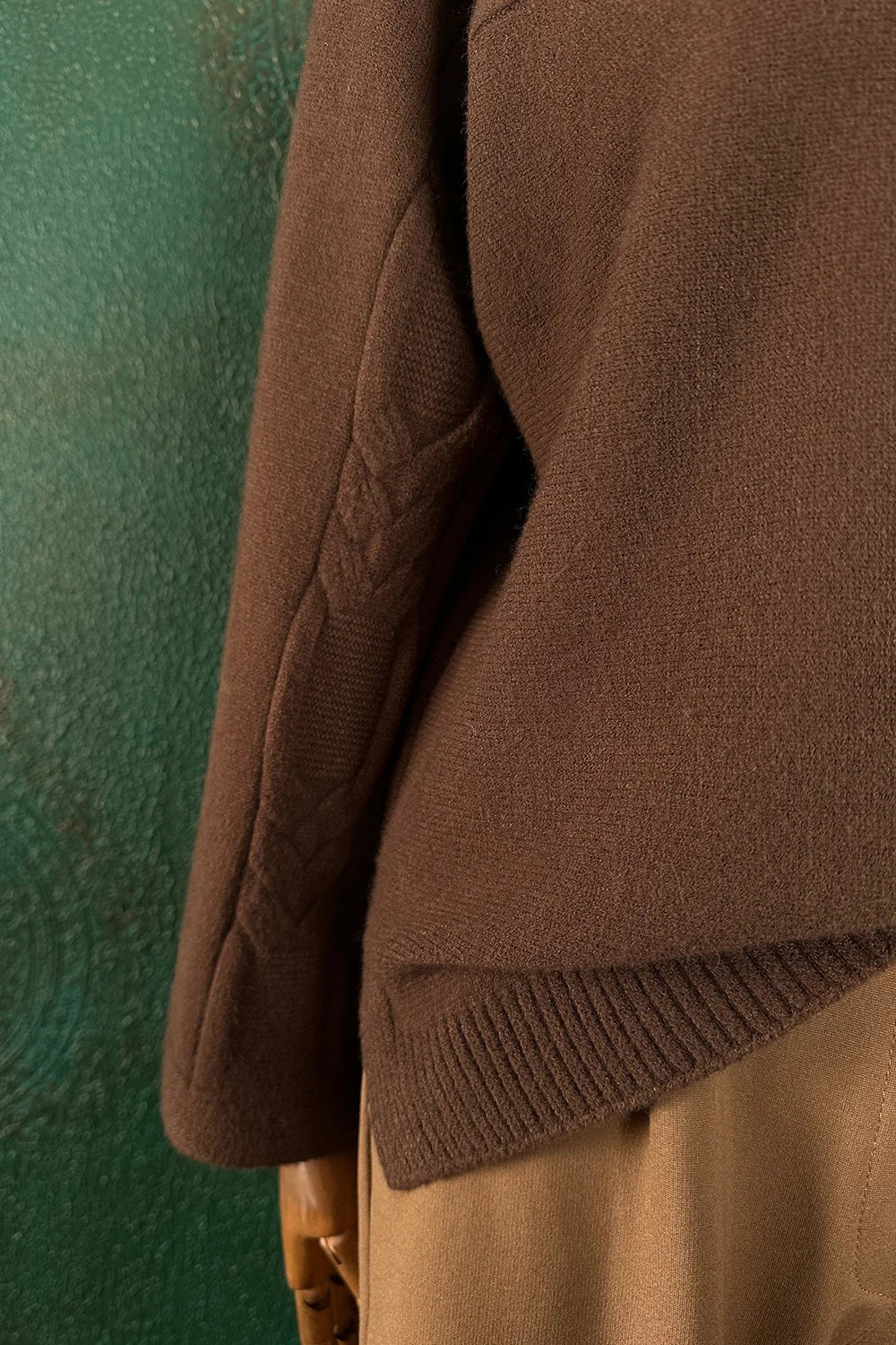 Örgü Detaylı Triko Kazak