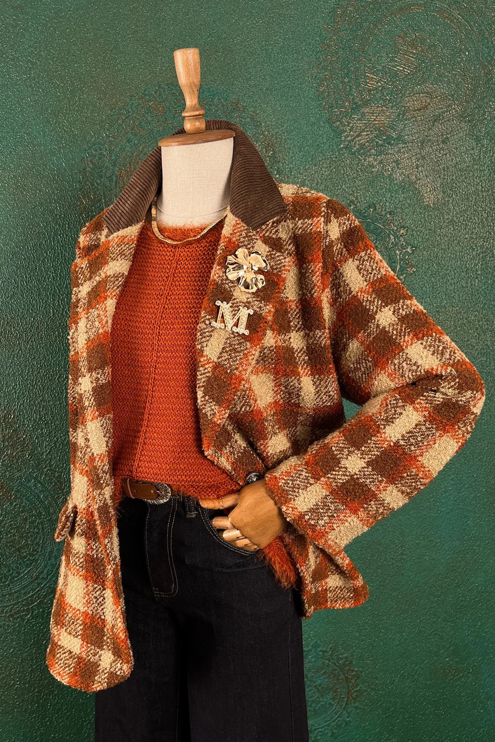 Kadife Yakalı Blazer Ceket