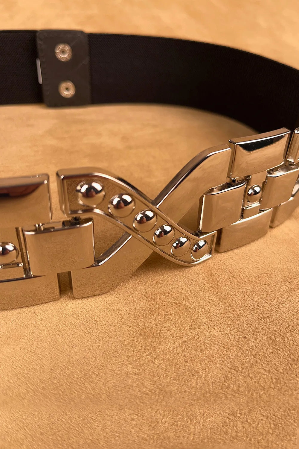 Çapraz Tokalı Elastik Kemer