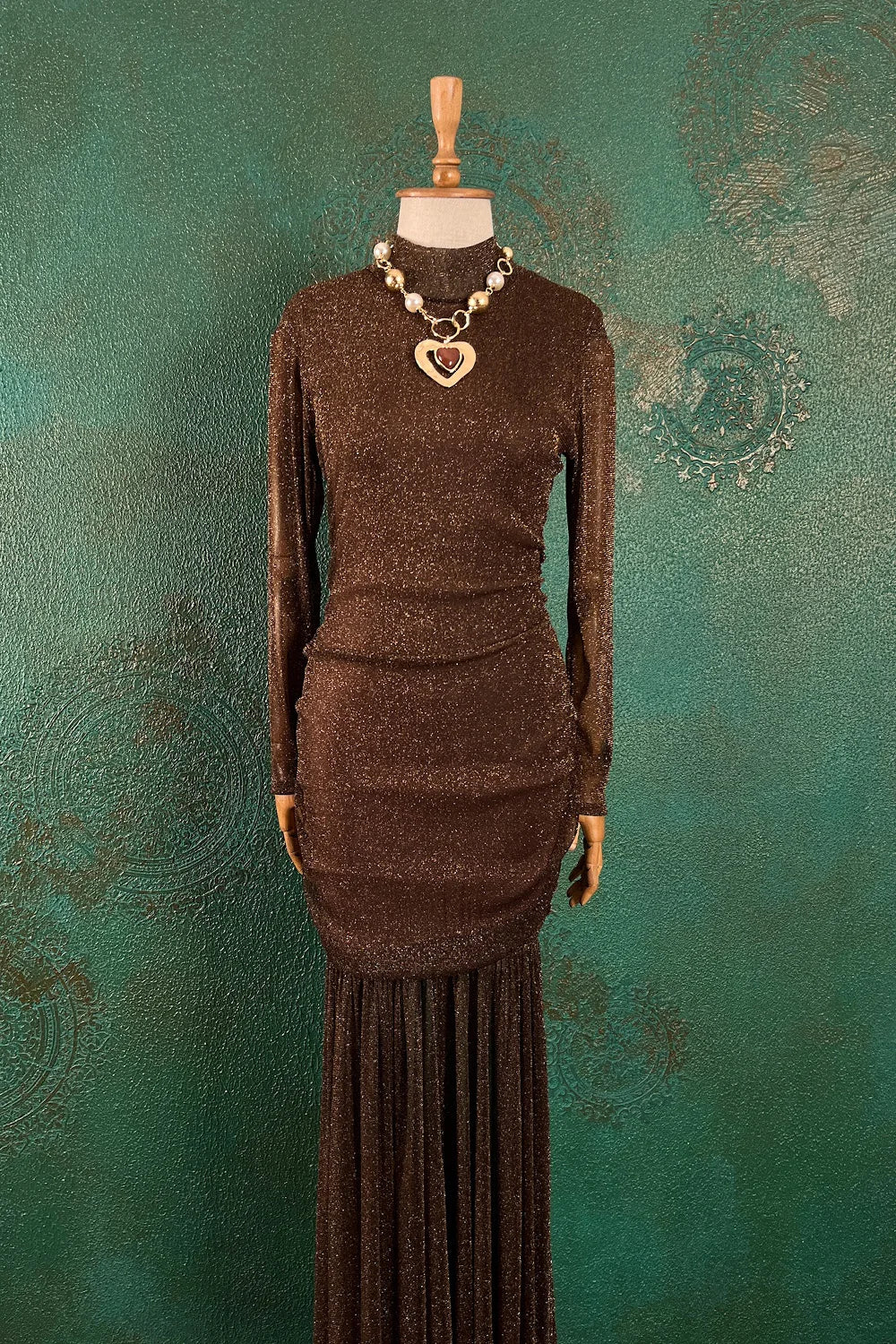 Simli Uzun Tül Elbise