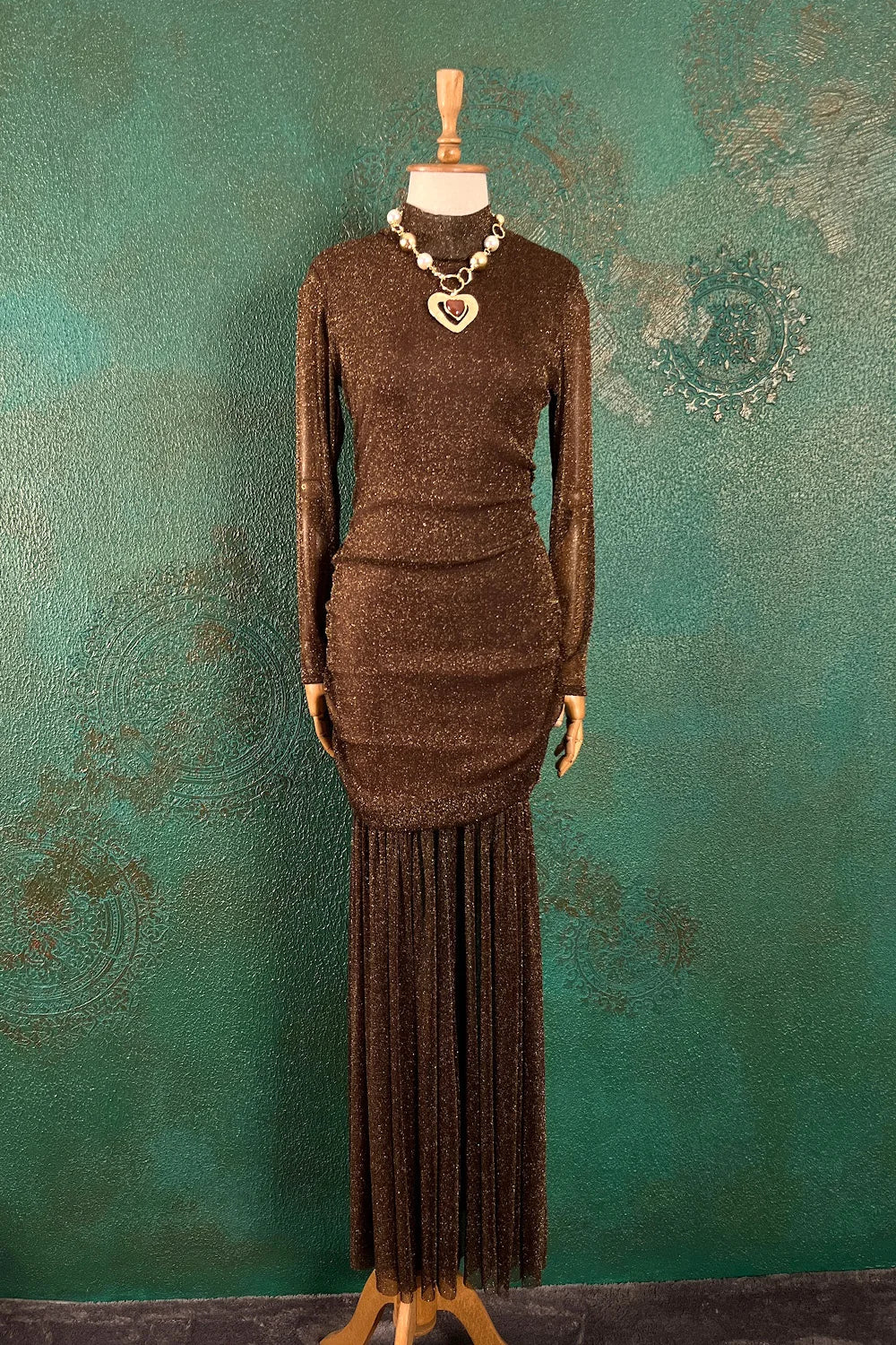 Simli Uzun Tül Elbise