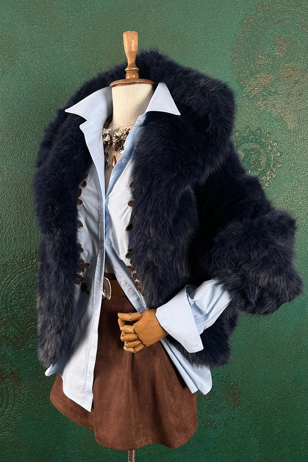 Reglan Kollu Kürk Kaban