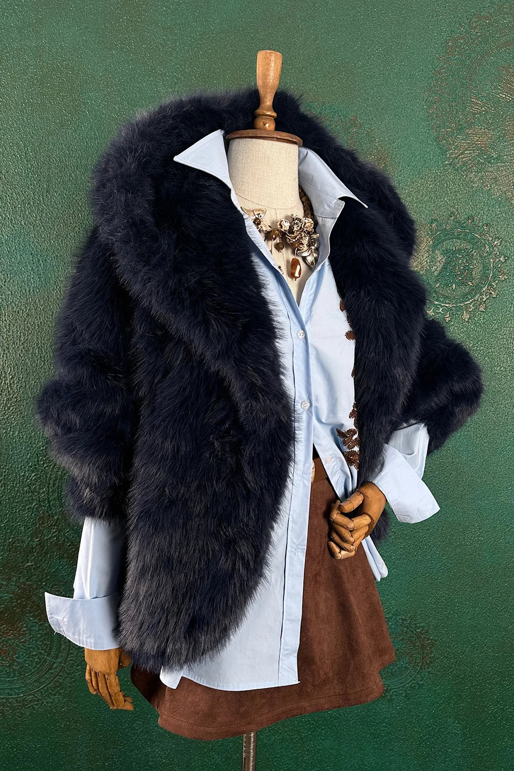 Reglan Kollu Kürk Kaban