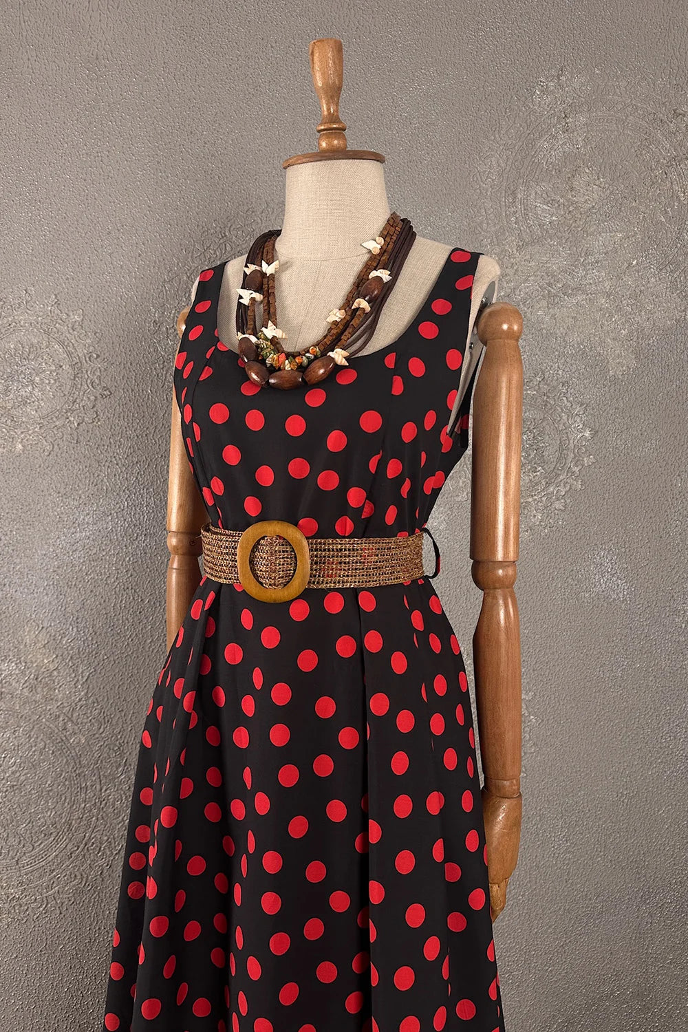 Puantiyeli Maxi Elbise