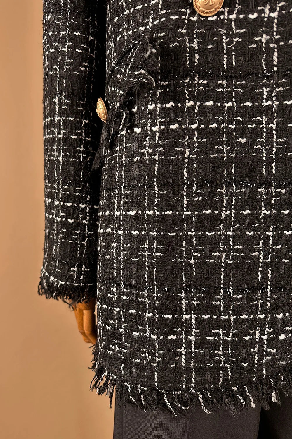 Püskül Detaylı Tüvit Ceket