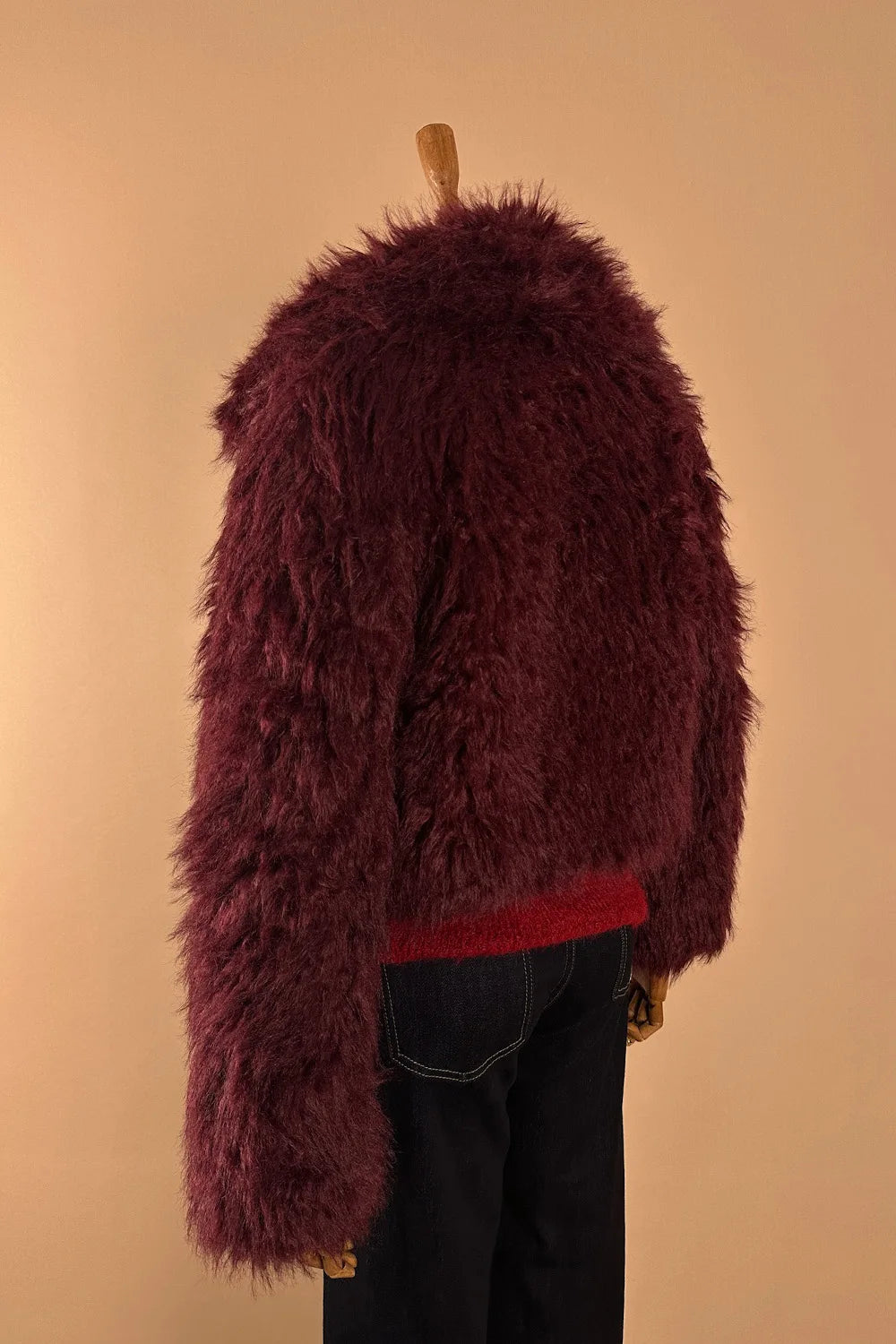 Çift Taraflı Kürklü Deri Ceket