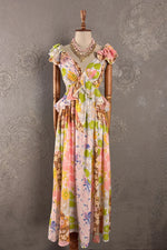 Floral Desenli Romantik Elbise