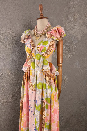 Floral Desenli Romantik Elbise