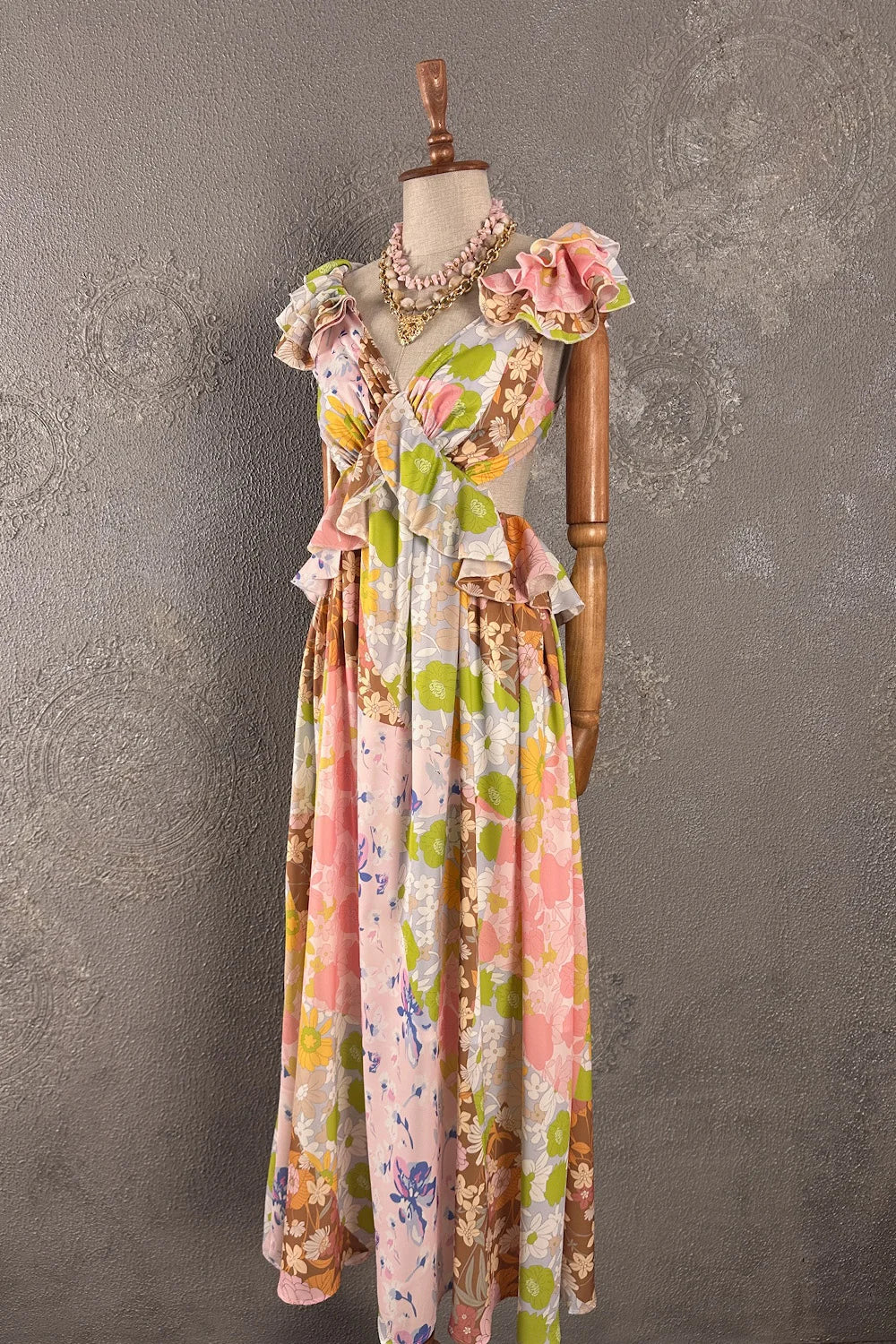 Floral Desenli Romantik Elbise