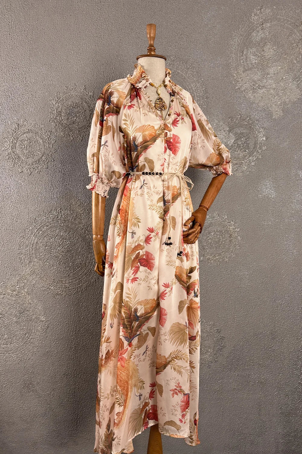 Floral Desenli Maxi Elbise