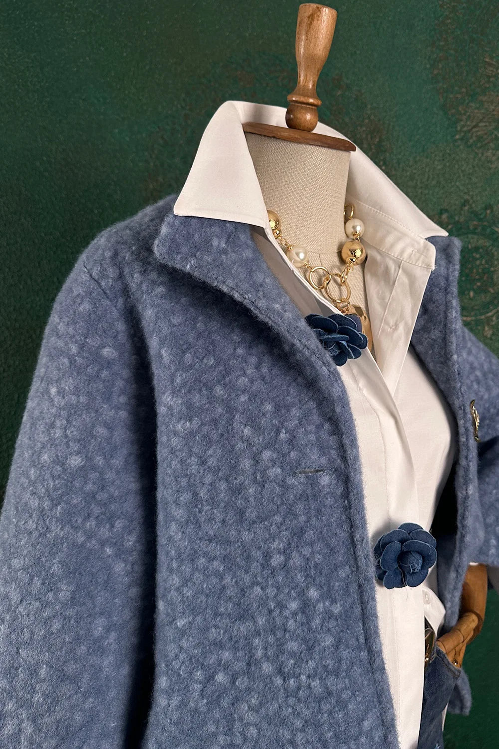 Dik Yakalı Buklet Ceket