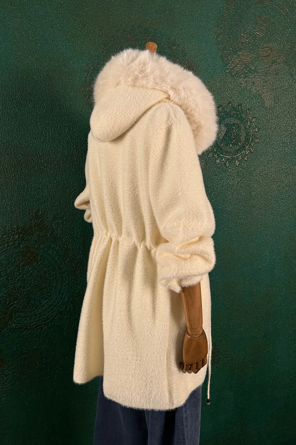 Kürk Yakalı Angora Ceket