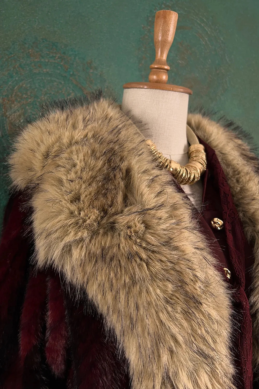 Balon Kollu Kürk Kaban