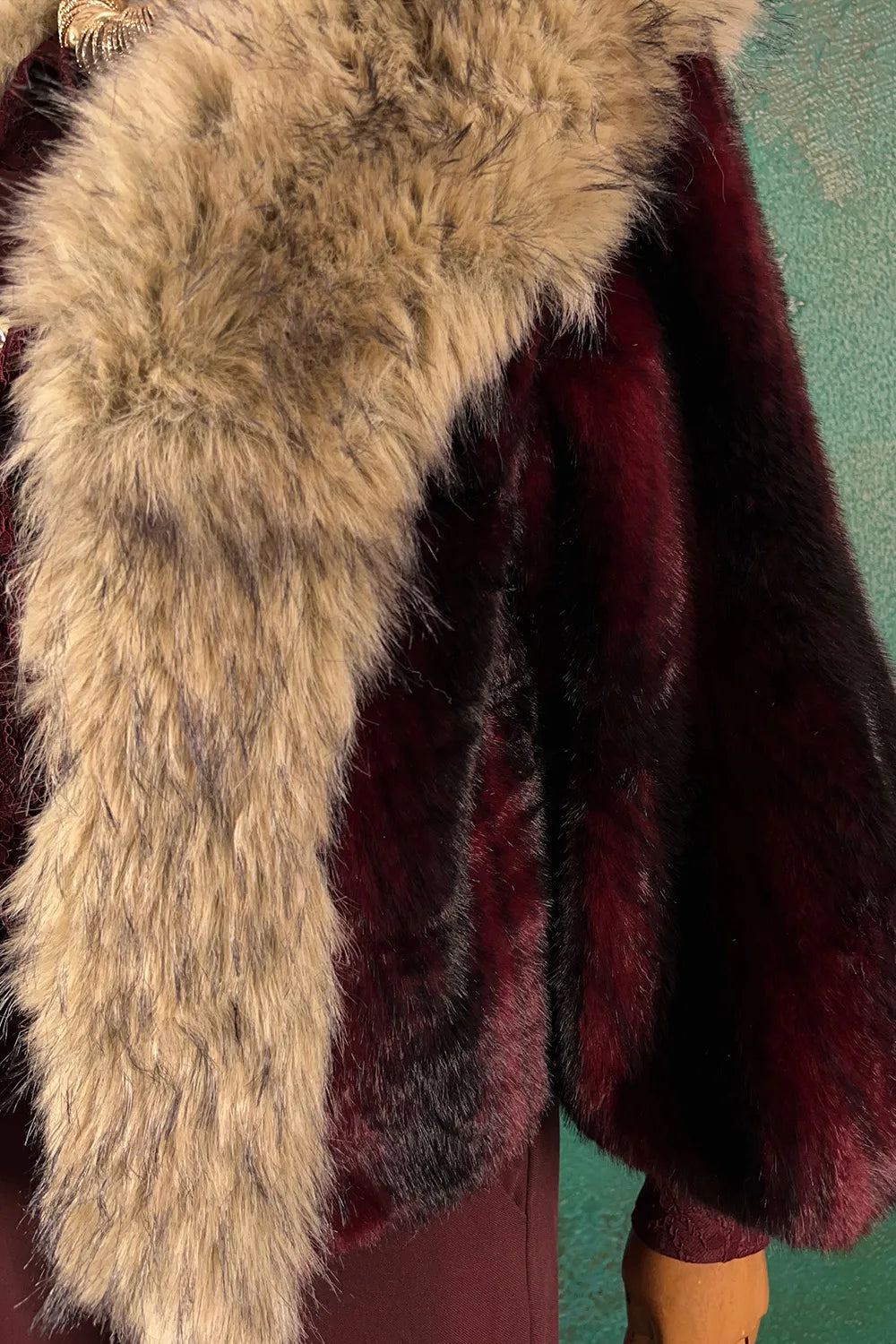 Balon Kollu Kürk Kaban